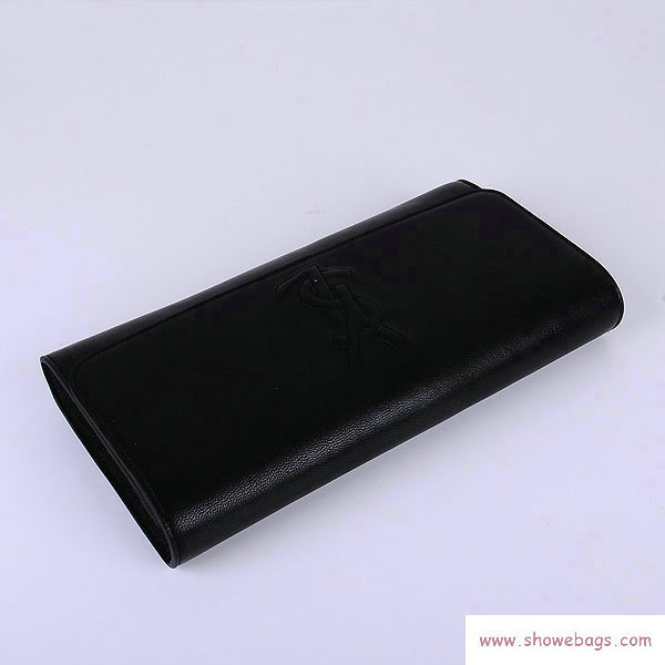 YSL belle de jour calfskin leather clutch 39321 black